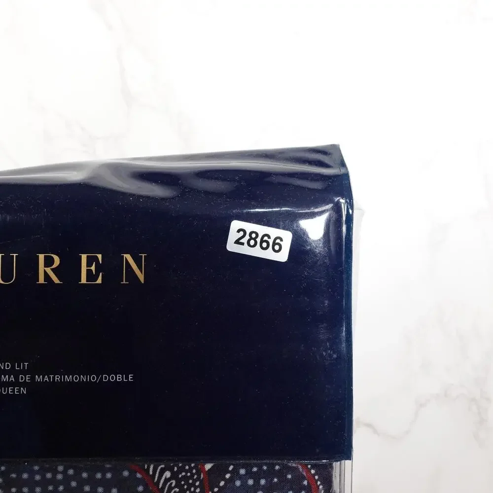 Ralph Lauren Mirabelle Duvet Cover Full/Queen 92x96 Navy Blue Floral Paisley NWT